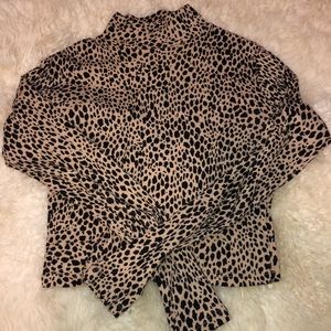 Brandy melville leopard turtleneck